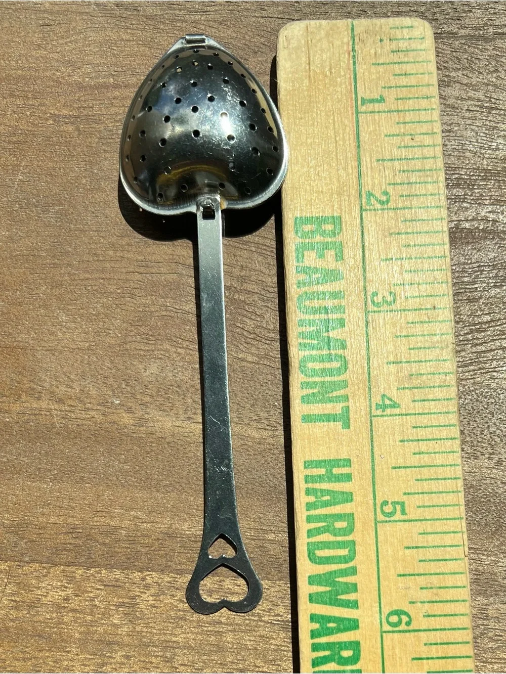 Set of 4 Vintage-Style Heart Shaped Tea Infuser Spoons Stainless Steel Strainer